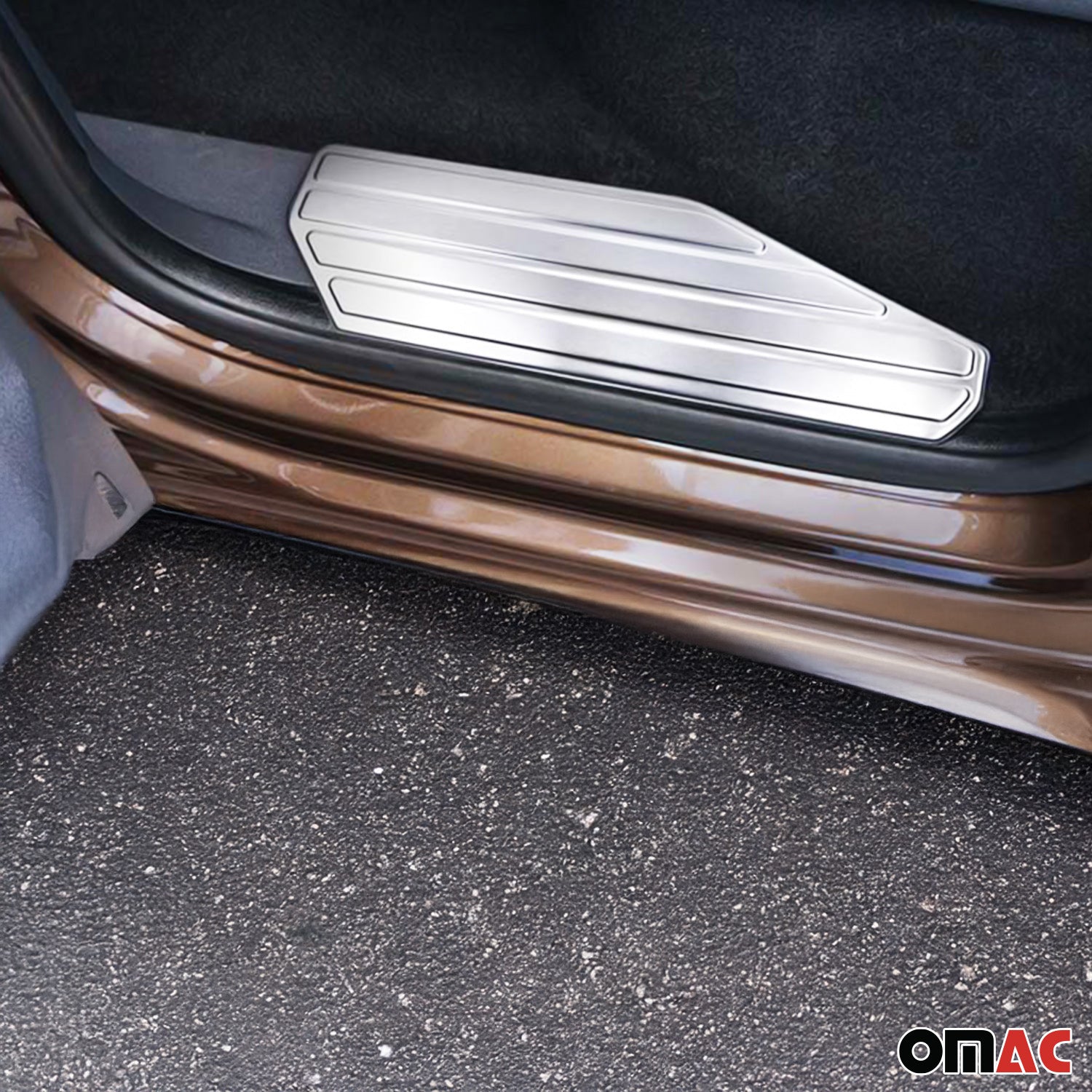 Seuil de porte intérieur pour VW Amarok 2010-2020 acier inox chromé 4 Pcs