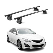 Barres de toit transversales acier pour Mazda 6 II Berline 2007-2012 TÜV Noir 2x