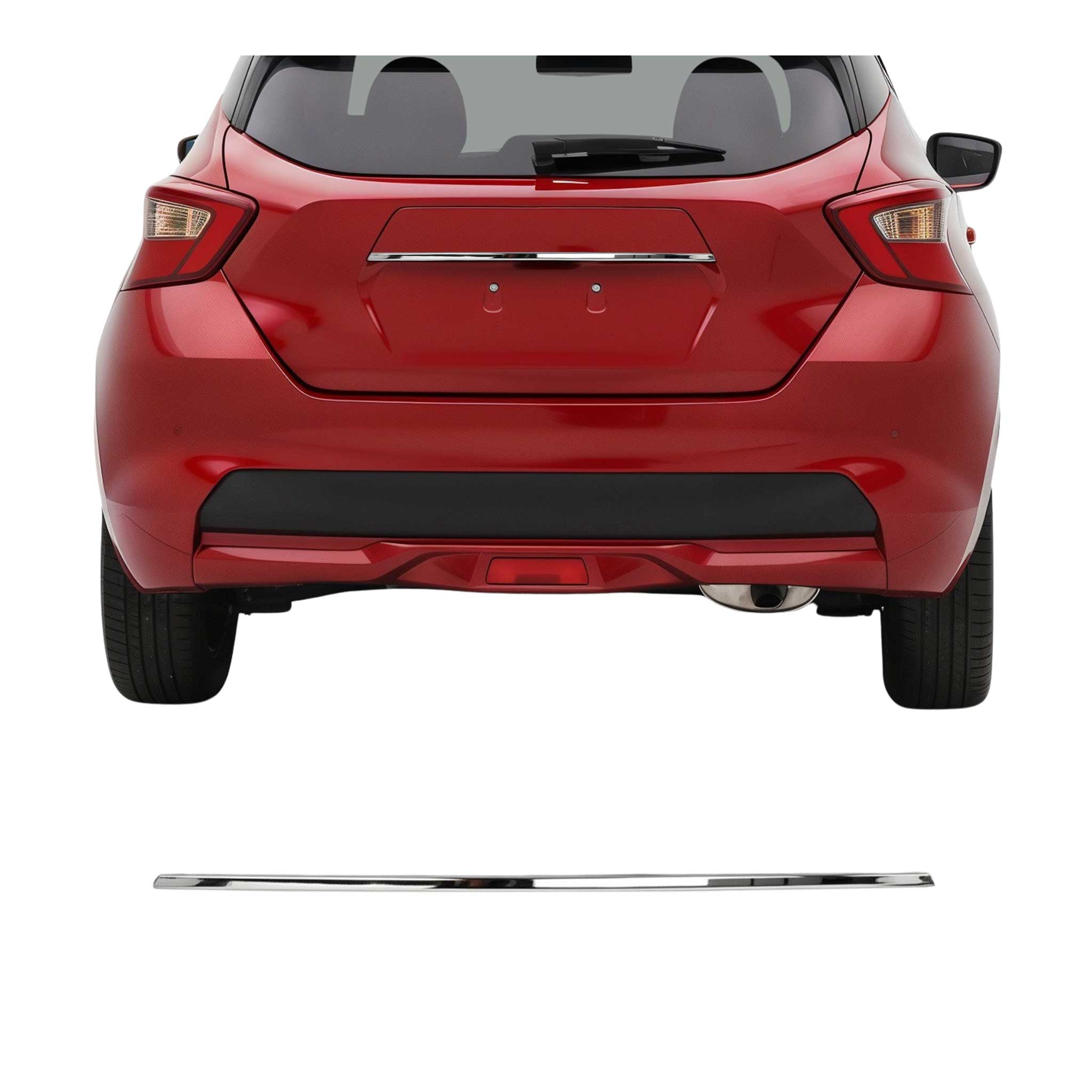 Garniture de Hayon Coffre pour Nissan Micra 2017-2020 acier inox