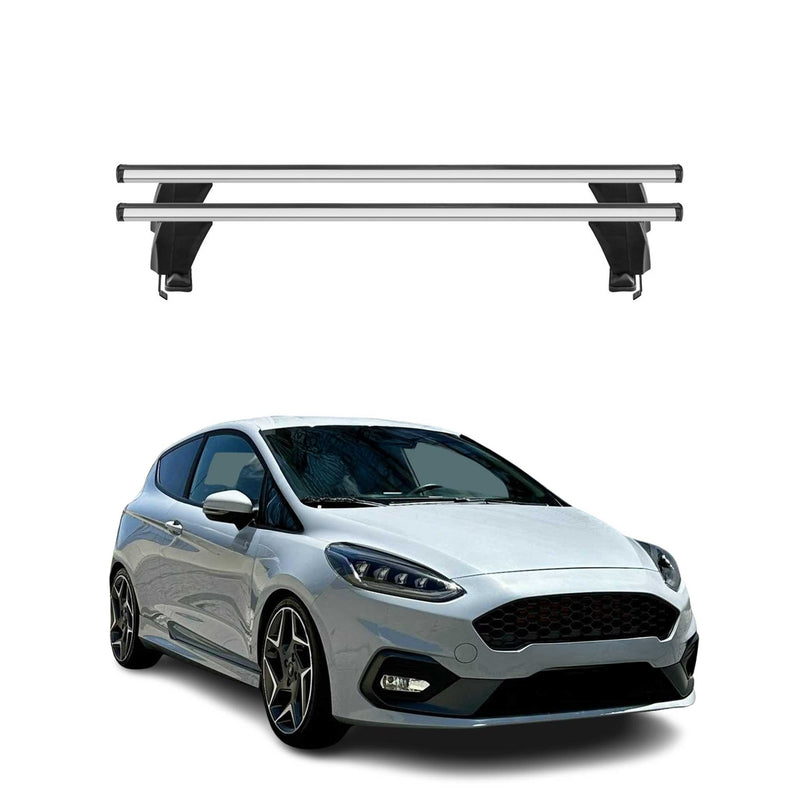 Menabo Barres de toit Transversales pour Ford Fiesta VII ST-Line 2017-2024 Gris