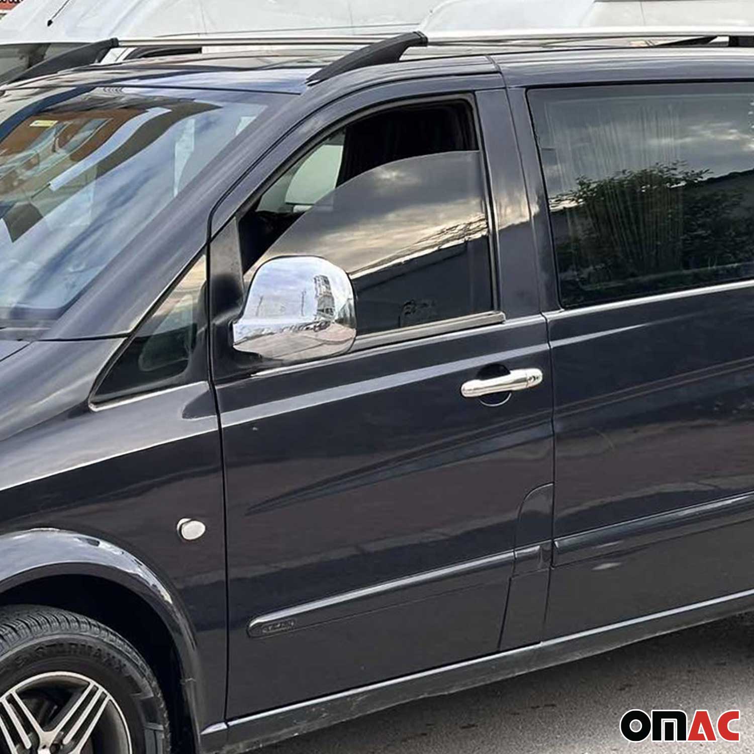 Couverture de poignée de porte pour Mercedes Vito W639 2003-2014 en Acier Inox