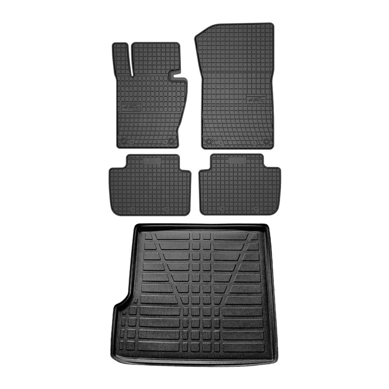 Kit Tapis de sol et coffre pour BMW X3 E83 2003-2010 Noir TPE