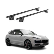 Barres de toit transversales ABE pour Porsche Cayenne PO536 2019-26 Alu Noir