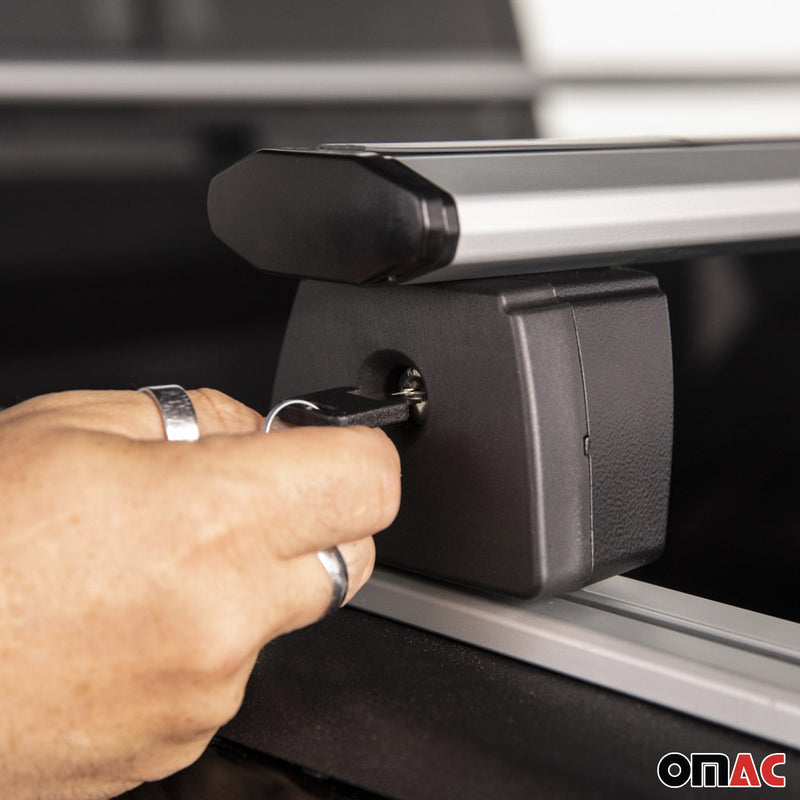 Menabo Barre-Traverse de Toit Porte-bagages pour GMC Canyon Alu