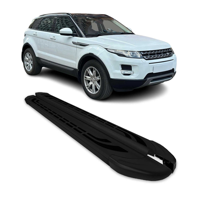 Marchepieds Latéraux pour Range Rover Evoque 2011-2018 Aluminium Noir 2Pcs