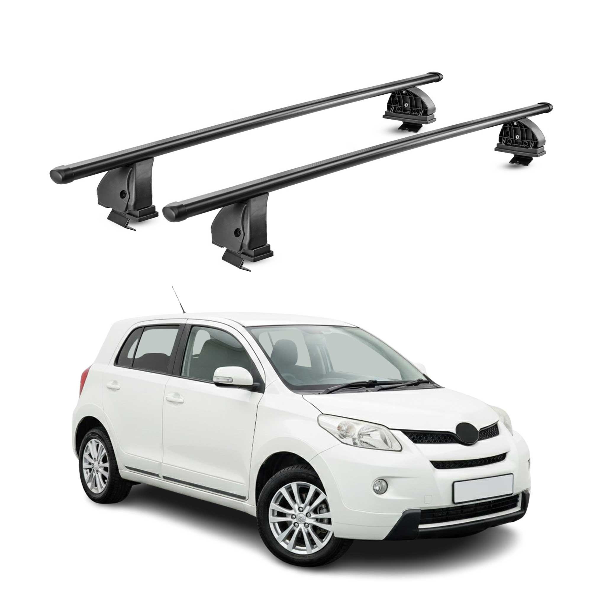 Barres de toit transversales acier pour Toyota Urban Cruiser 2008-2014 Noir 2Pcs
