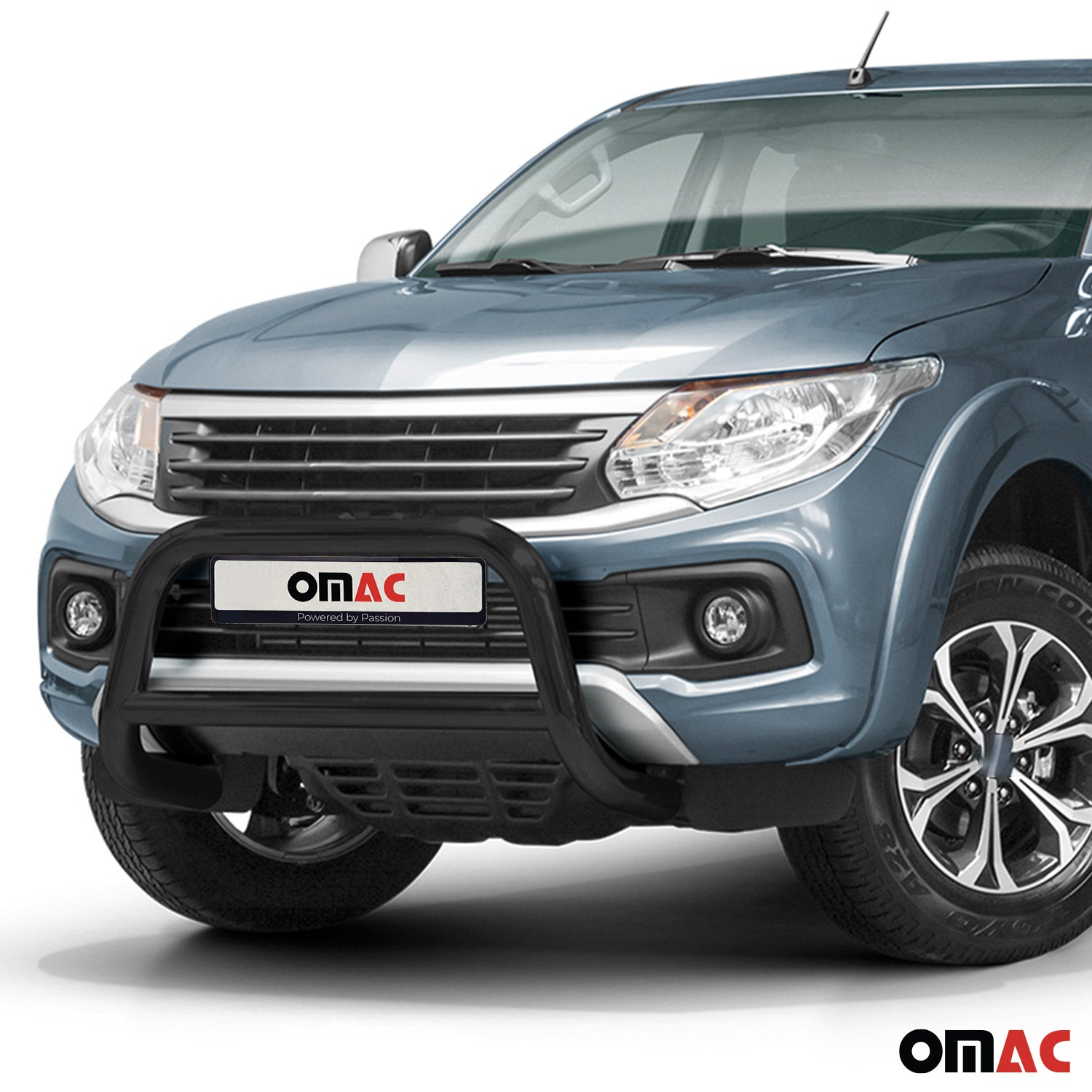 Pare-Buffle Avant Pour Fiat Fullback 2016-2019 en Acier Inoxydable Noir