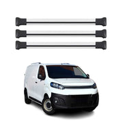 Barres de toit transversales pour Citroen Jumpy 2016-2026 Aluminium Gris 3 pcs
