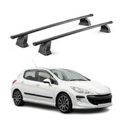 Barres de toit transversales acier pour Peugeot 308 I HB Break 2007-2013 Noir 2x