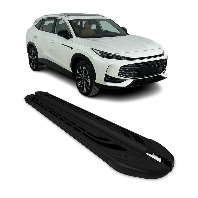 2024-2025 MG HS II Marchepieds Latéraux pédale Aluminium Noir 2Pcs