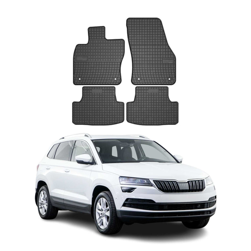 Tapis de Sol pour Skoda Karoq 2017-2025 OMAC Noir Caoutchouc