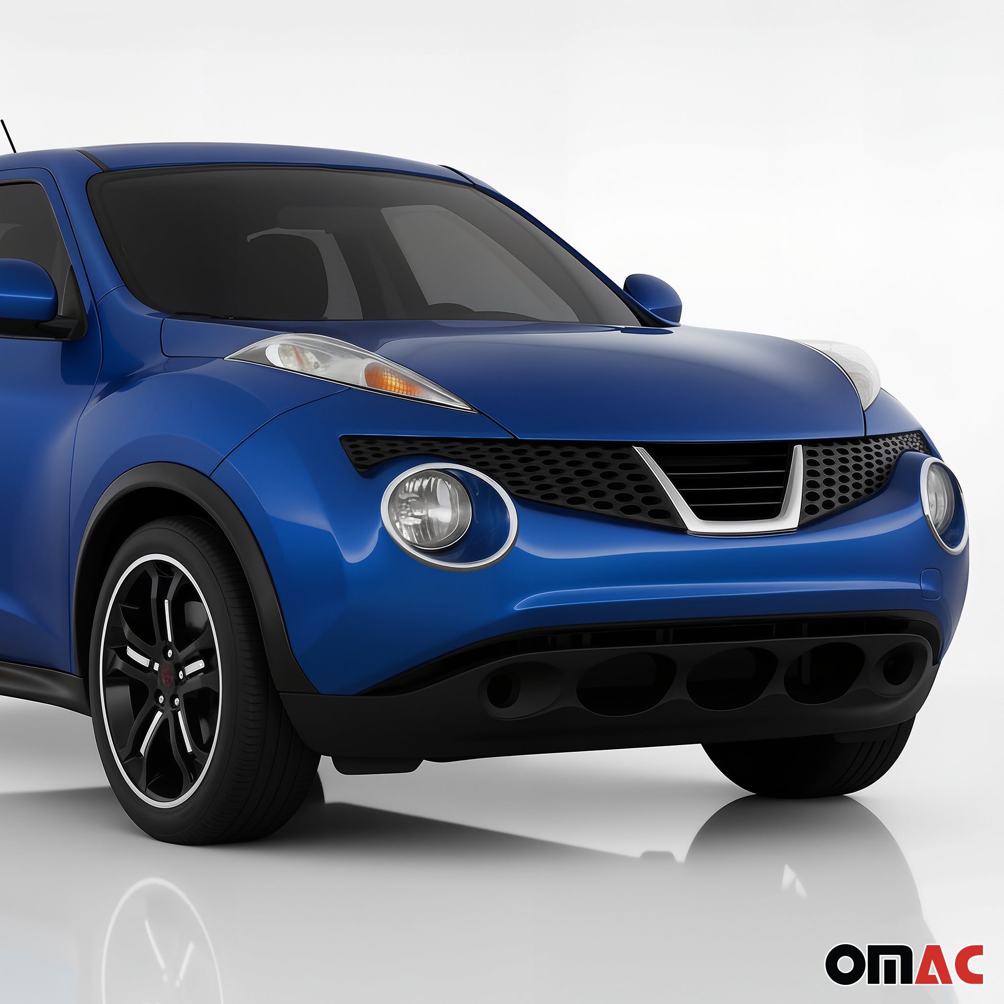 Cadre Phare Antibrouillard pour Nissan Juke 10-14 en acier inox Chromé