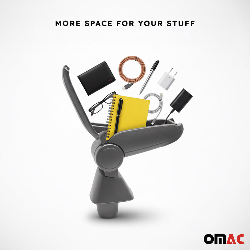 Accoudoir central pour Dacia Duster 2010-2017 Vinyl Abs Gris Simili-cuir