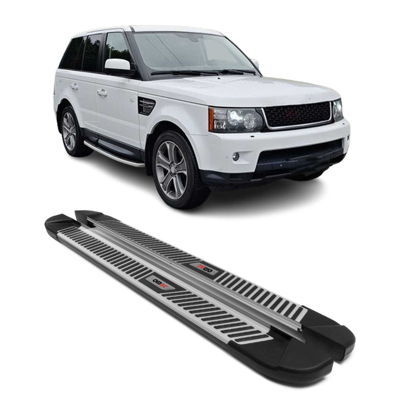 Marchepieds Latéraux pour Range Rover Sport L320 2005-2013 Aluminium Noir Gris
