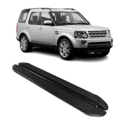 Marchepieds Latéraux pour Land Rover Discovery IV 2009-2018 2Pcs Alu Noir