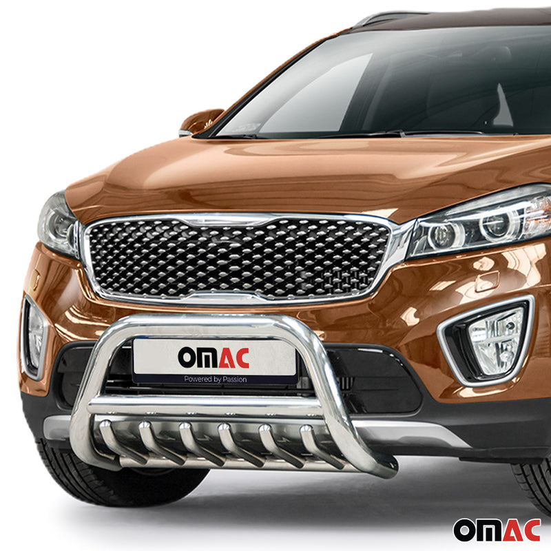 Pare-Buffle Avant Pour Kia Sorento 2015-2018 en Acier Inox Argent