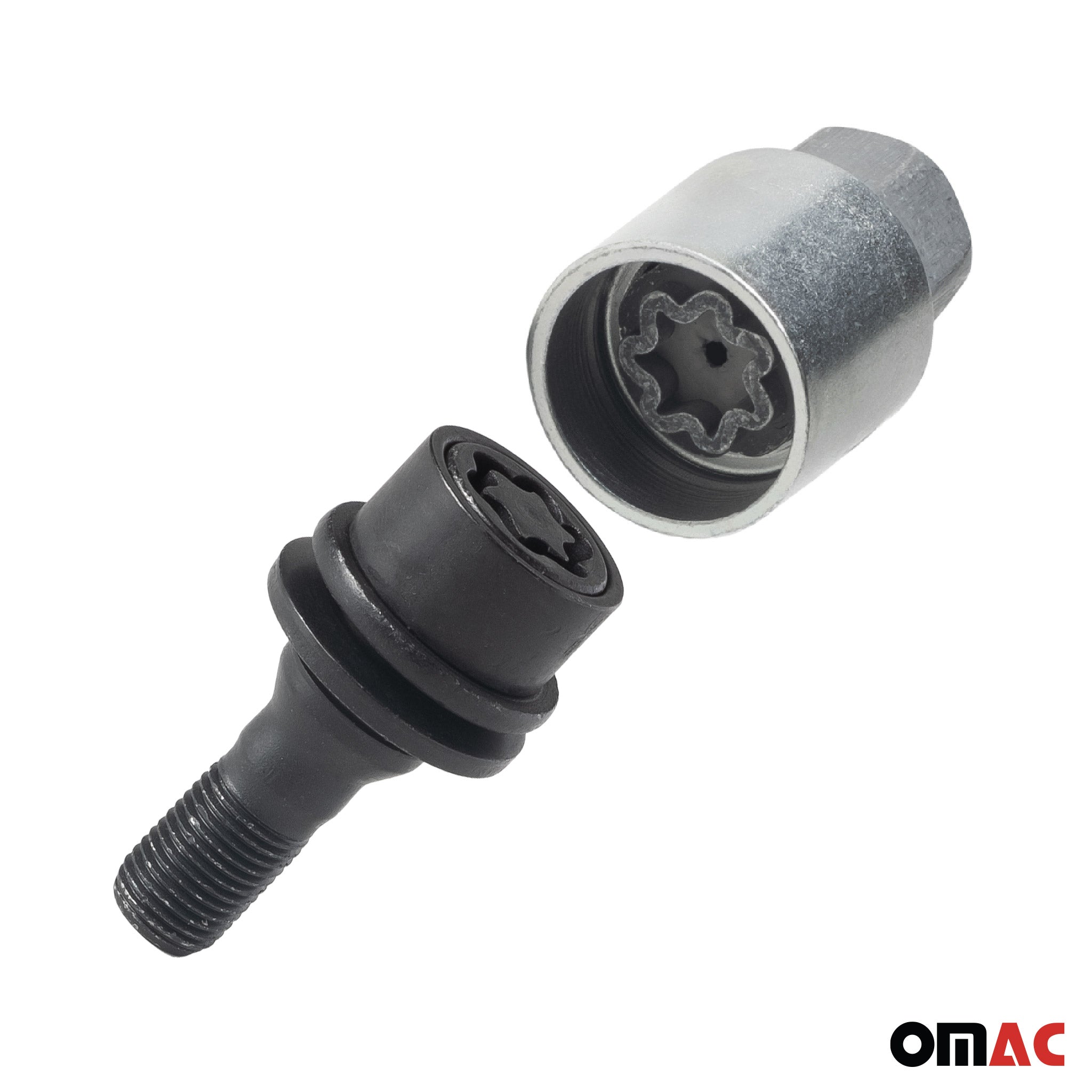 Vis de roue antivol pour Peugeot 607 jusqu’en 2002 Noir lot de 4 M12X1,25