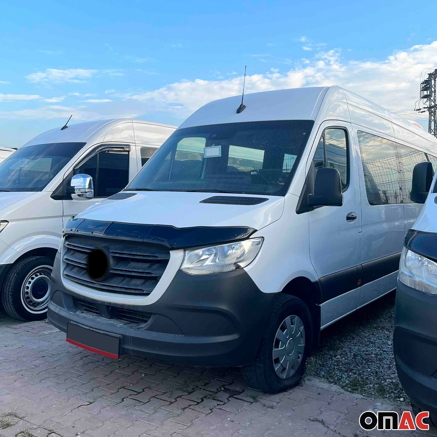 Deflecteurs d'air de capot pour Mercedes Sprinter W907 2018-2025 Acrylique Noir