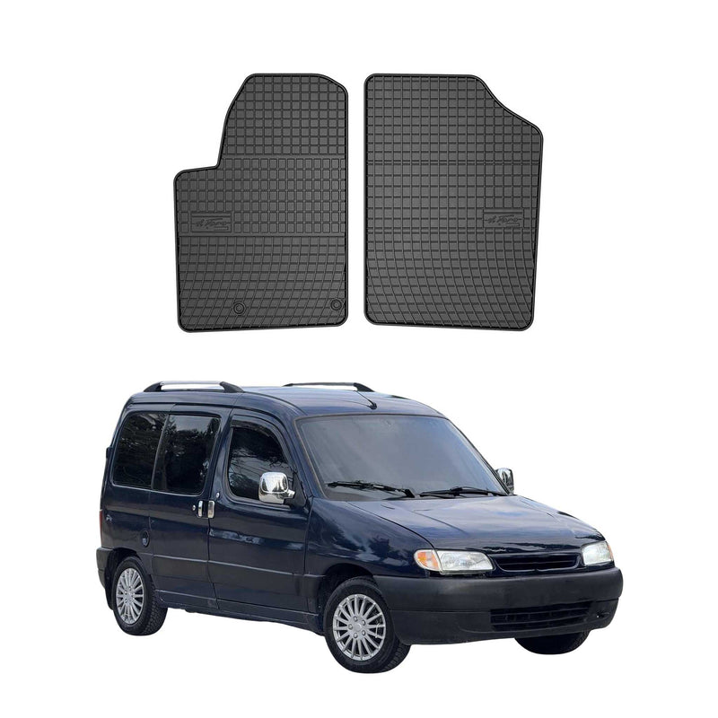 Tapis de Sol pour Citroen Berlingo 1996-2011 Convient à 1ème rangée Noir 2x