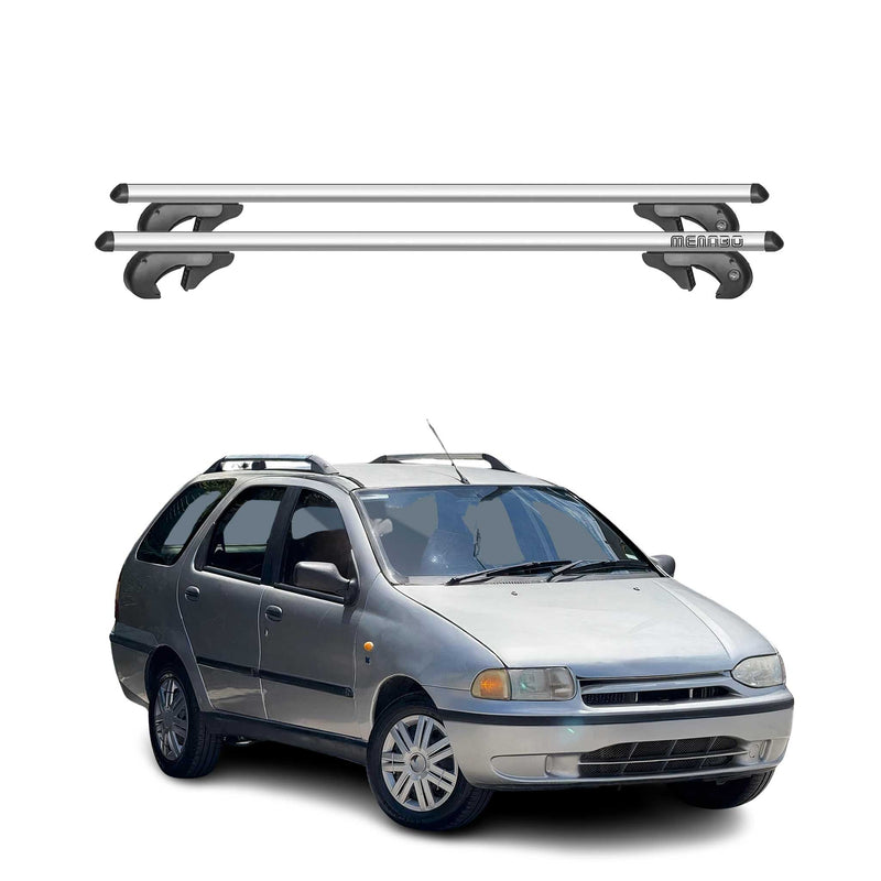 Barres de toit pour Fiat Palio Weekend 1997-2001 90kg Aluminium Gris 2x