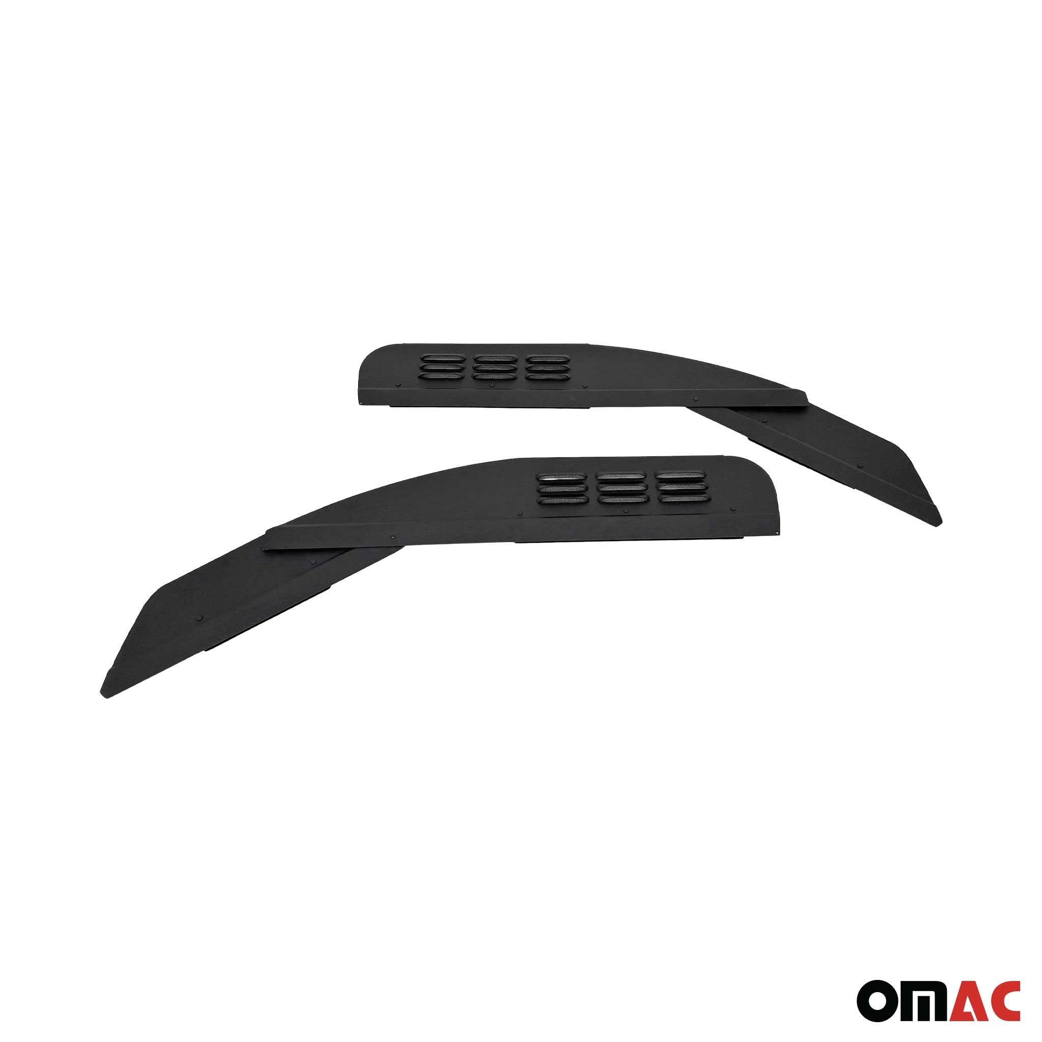 Grille d'aération de Fenêtre pour Ford Tourneo Custom II 2024-2026 Alu Noir 2Pcs