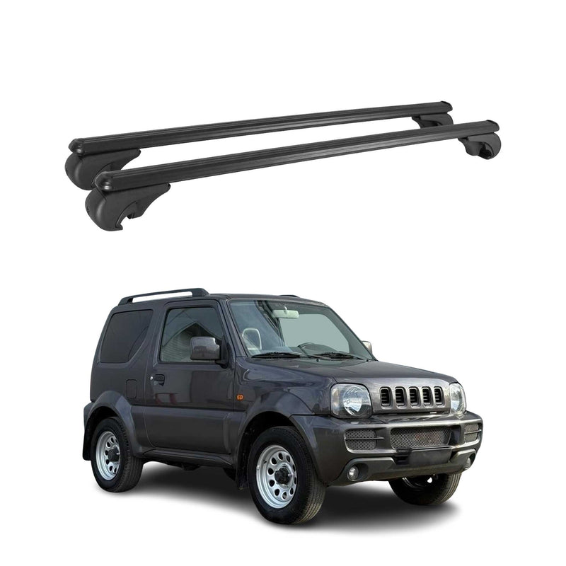 Barres de toit Transversales pour Suzuki Jimny 1998-2018 Aluminium Noir