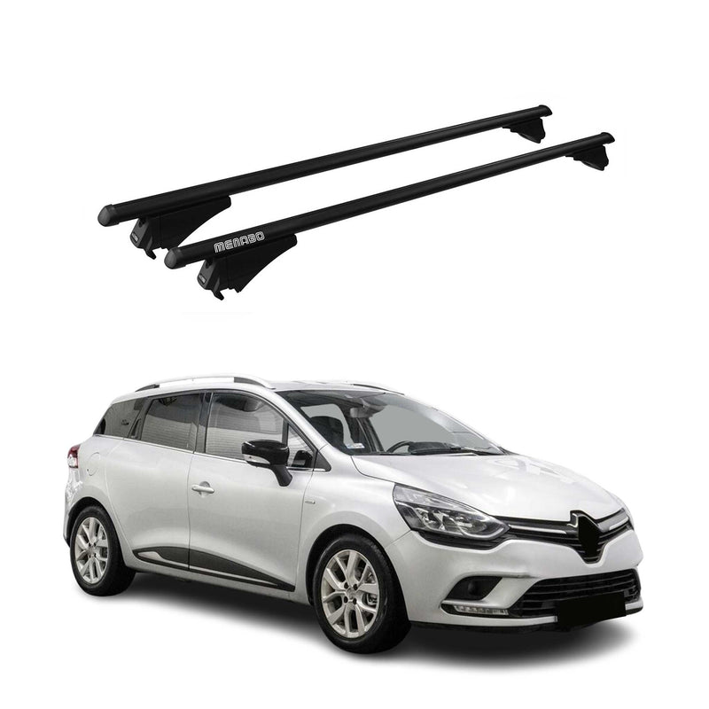 Tiger Barres de toit transversales pour Renault Clio Grandtour 2013-19 Noir