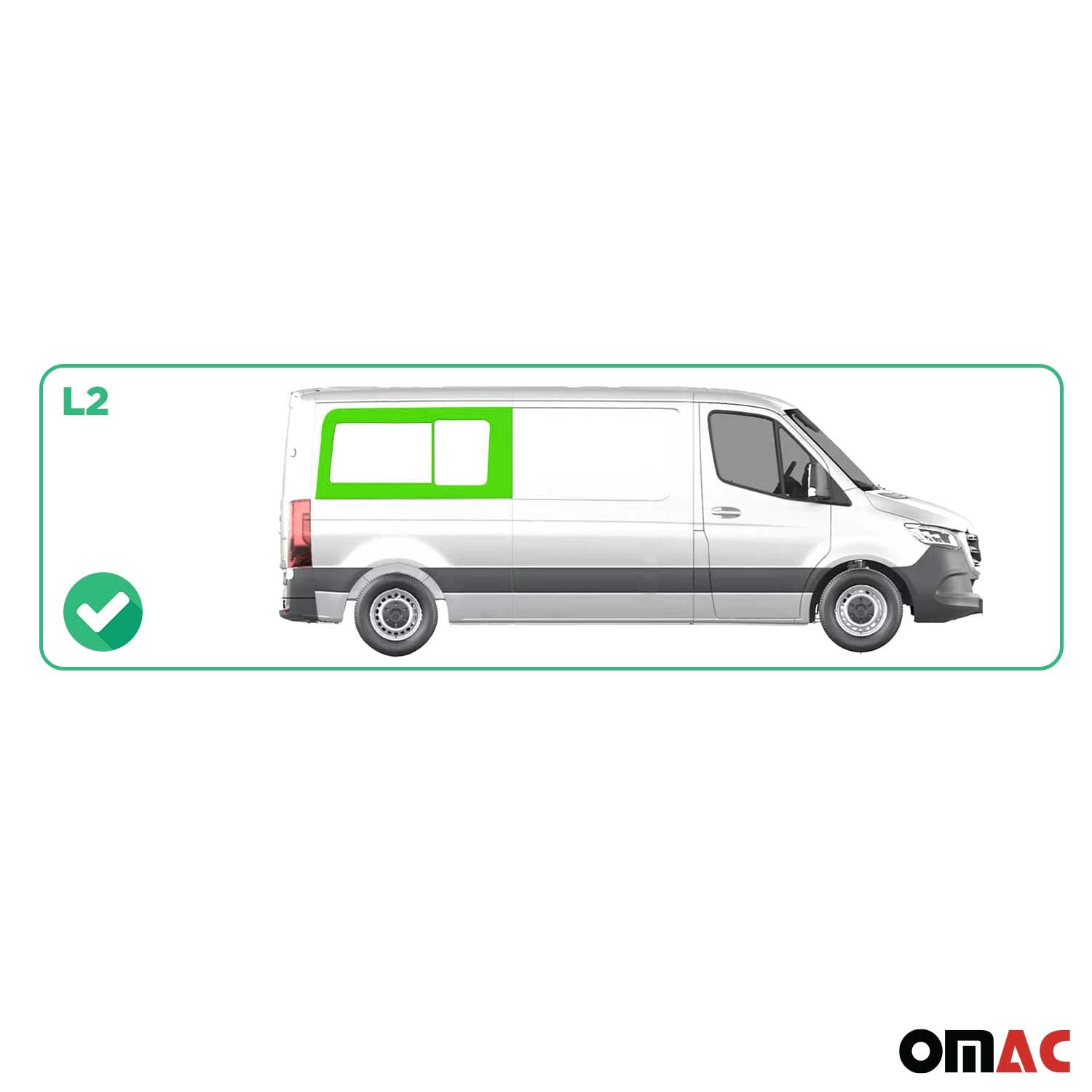Vitre Porte pour Mercedes Sprinter W907 2018-2026 Long L2 Droit non coulissante