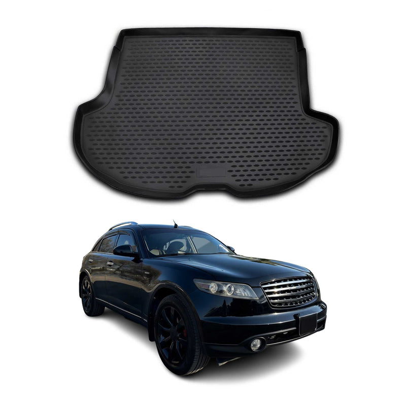 Tapis de Coffre pour Infiniti FX35 2003-2009 en caoutchouc TPE 3D Noir 1Pcs