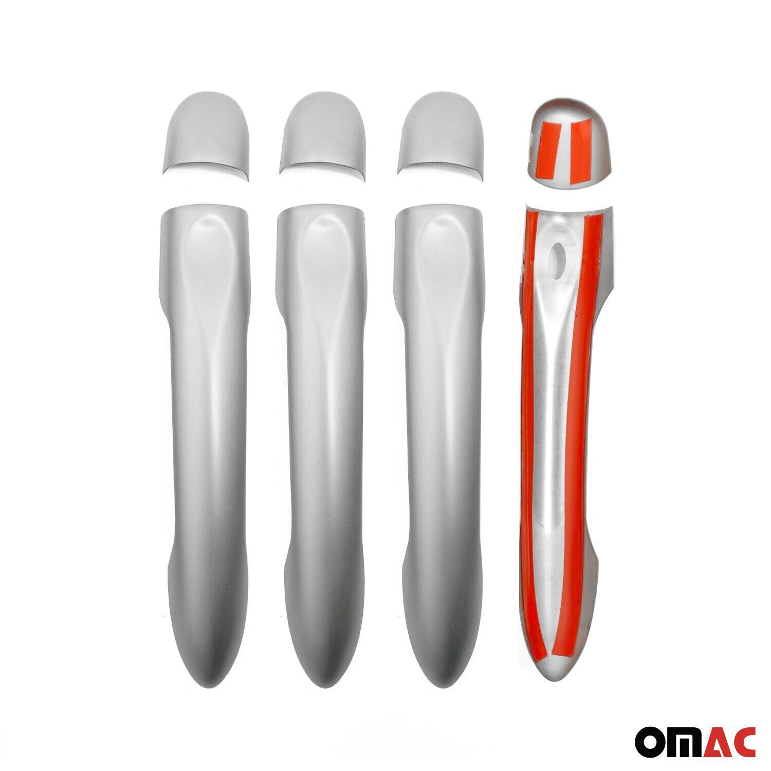 Couverture Poignée de porte pour Renault Fluence 2010-2021 Satin Chromé 4x