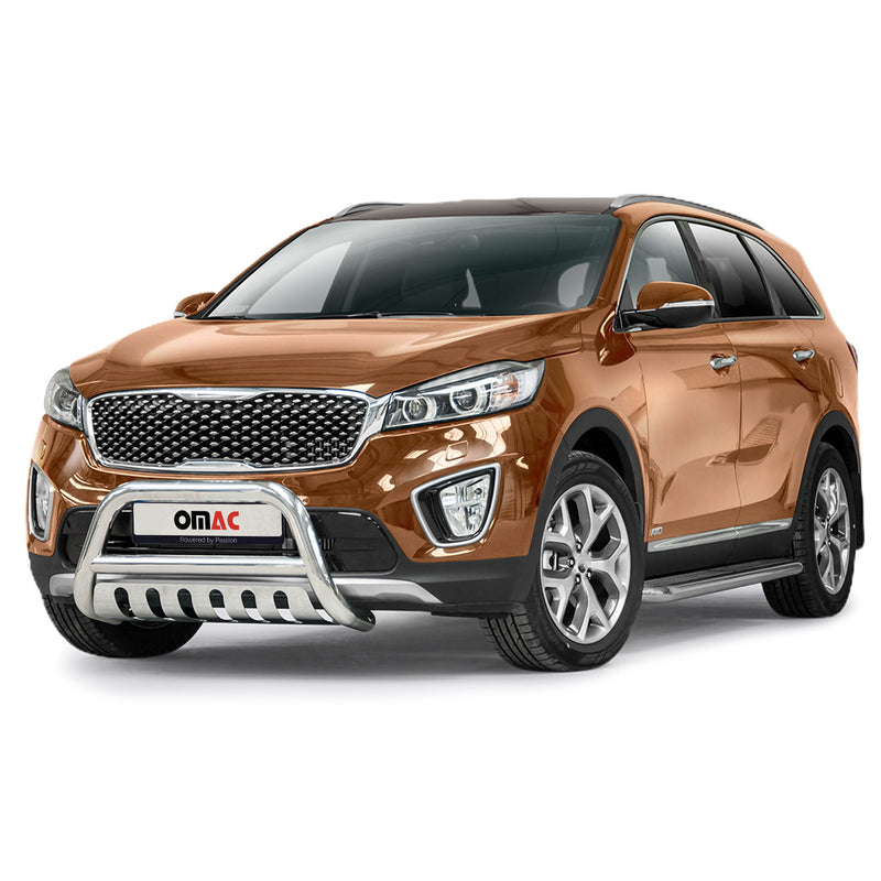 Pare-Buffle Avant Pour Kia Sorento 2015-2018 en Acier Inoxydable Argent