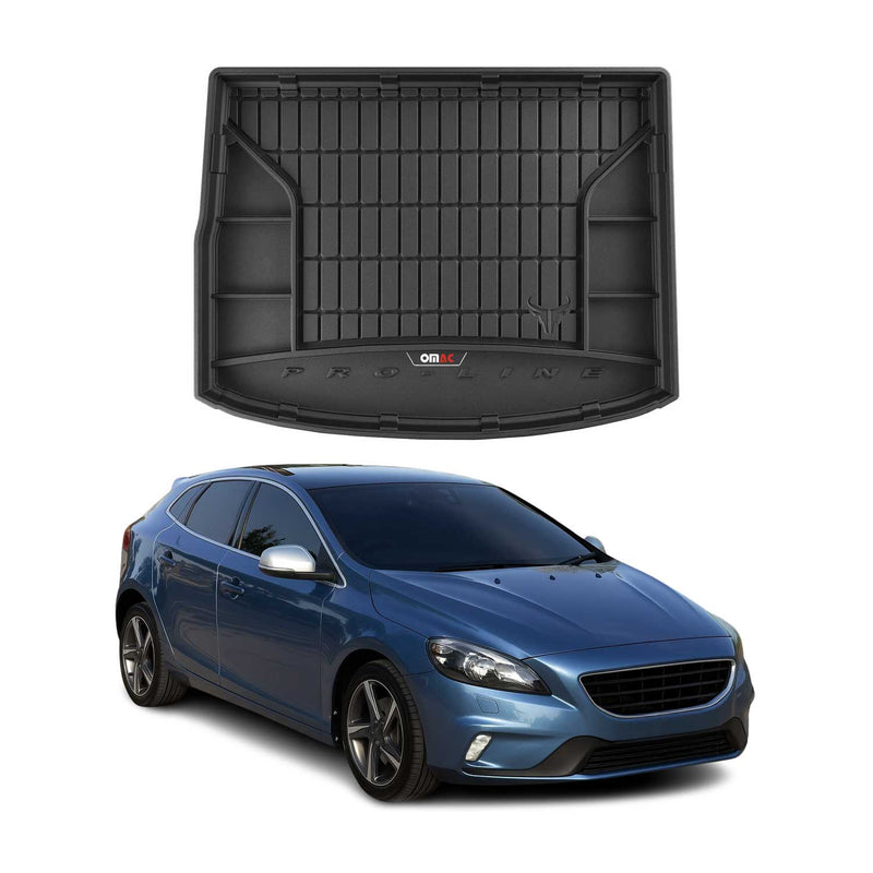 Tapis de Coffre pour Volvo V40 2012-2019 Noir TPE