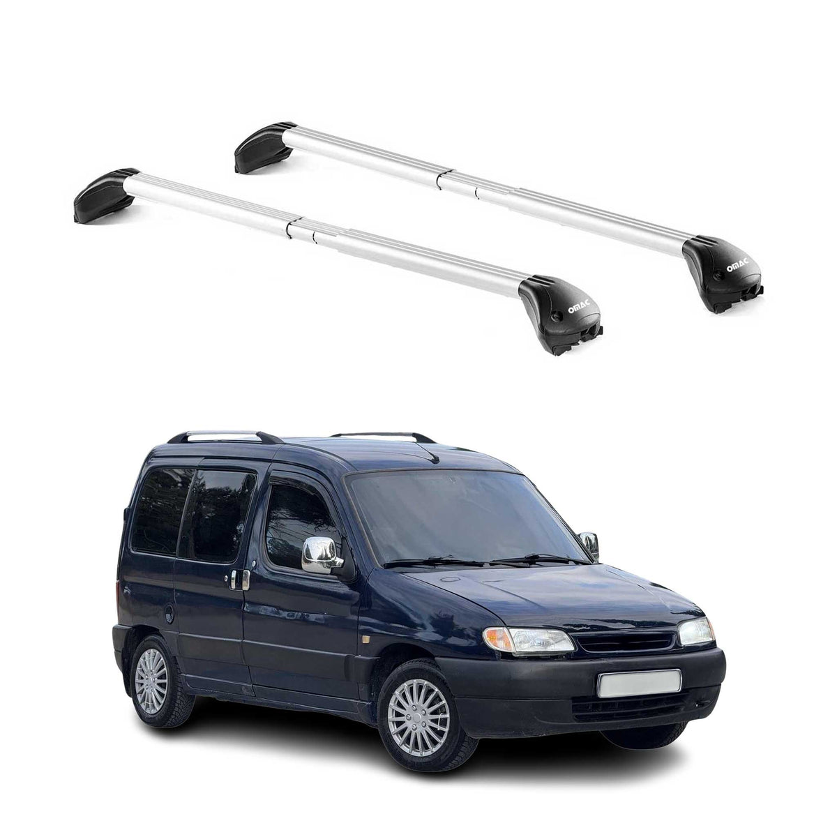 Barres de toit pour Citroen Berlingo I 1996-2008 Gris Argenté 2 pièces ABE