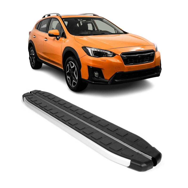 Marchepieds Latéraux pédale pour Subaru XV 2012-2018 Aluminium Noir Gris 2Pcs