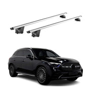 Barres de toit transversales pour Mercedes GLC X254 2022-2026 Aluminium Gris ABE