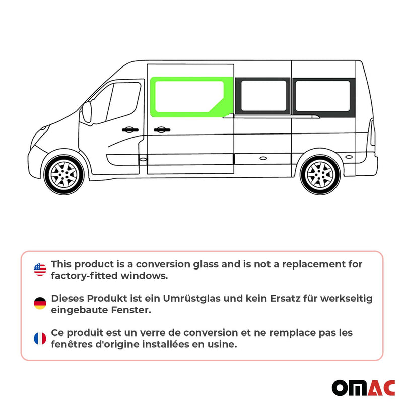 Vitre de Porte pour Opel Movano 2010–2021 Avant Gauche coulissante L2 L3 L4 H2