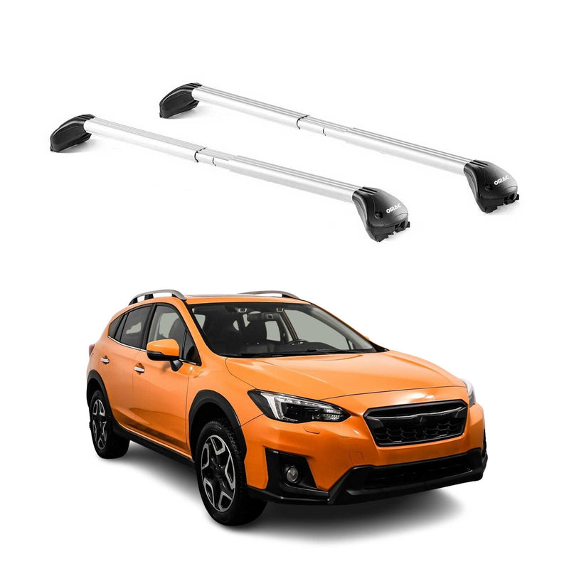 Barres de toit transversales pour Subaru XV 2012-2025 5P Gris Argenté 2x ABE