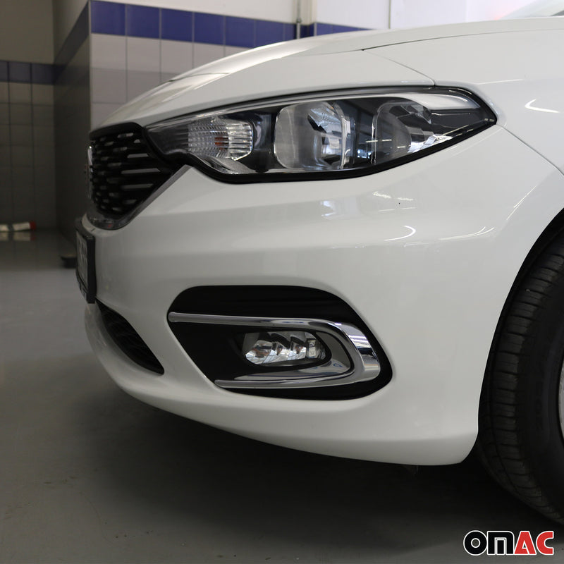 Cadres de Phares Antibrouillard avant Fiat Aegea/Tipo 2015-2020 en ABS Chromé