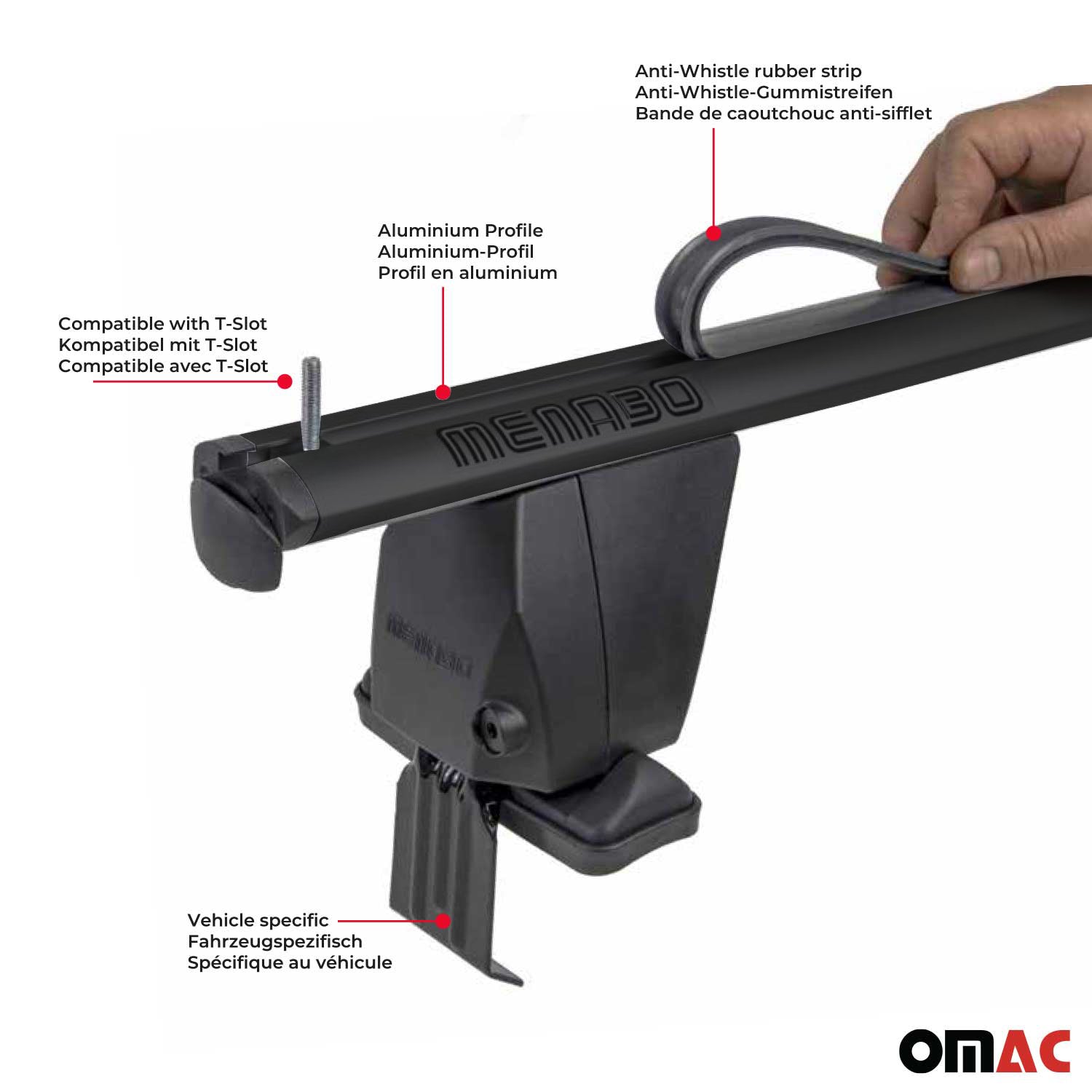 Barres de toit Transversales pour Toyota Tundra Double Cab 2014-2021 Noir 2x