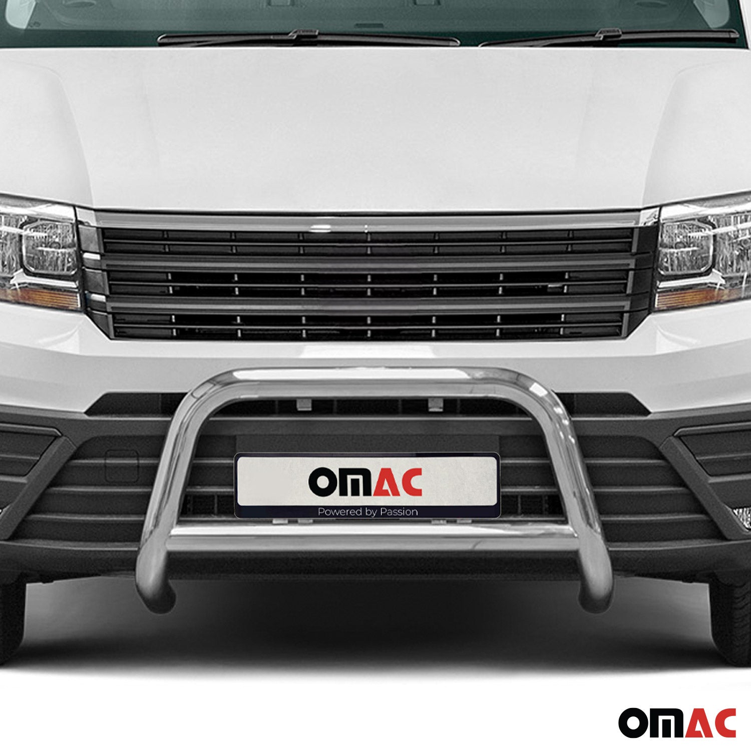 Pare-Buffle Avant Pour VW Crafter 2017-2026 en Acier Inox Argent