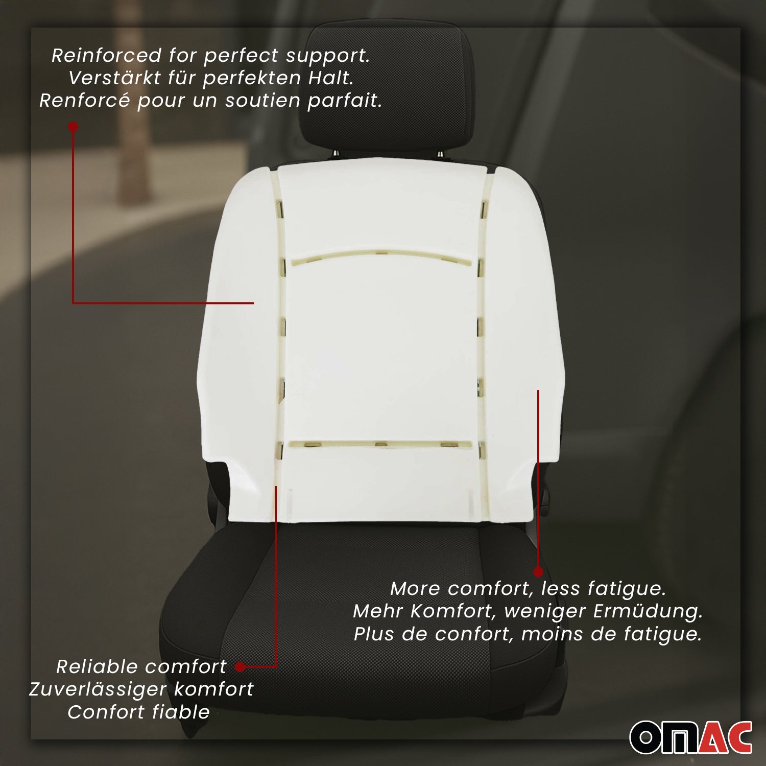 Coussin Mousse de Dossier pour Opel Combo D 2012-2018 Remplacement 1pc