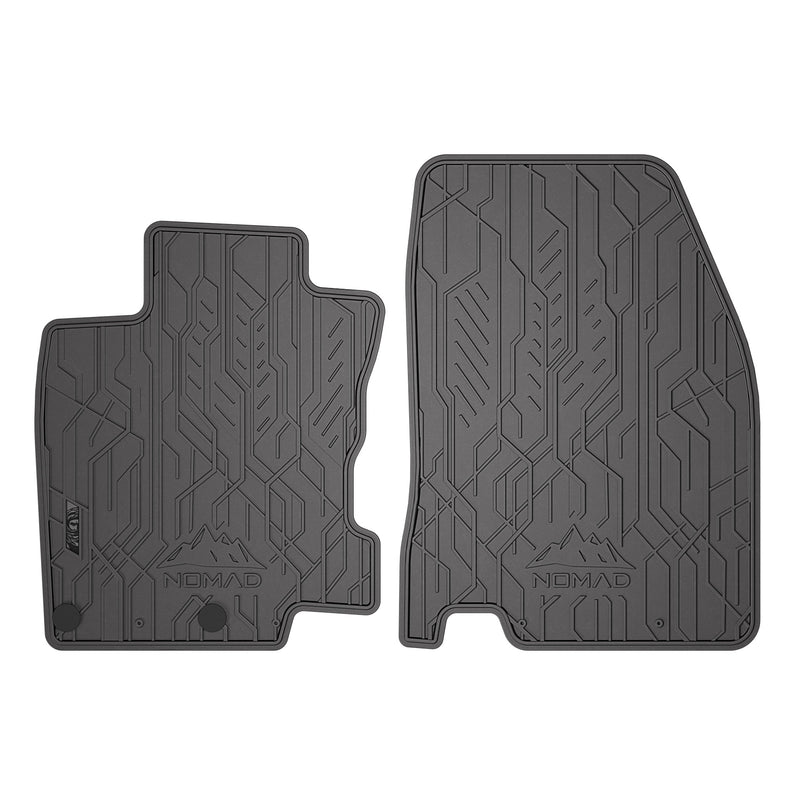 Tapis de Sol de Voiture pour Nissan Qashqai II 2013-2021 Caoutchouc Noir 2Pcs