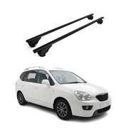 Barres de toit Transversales pour Kia Carens II 2006-2012 Acier Noir 2Pcs