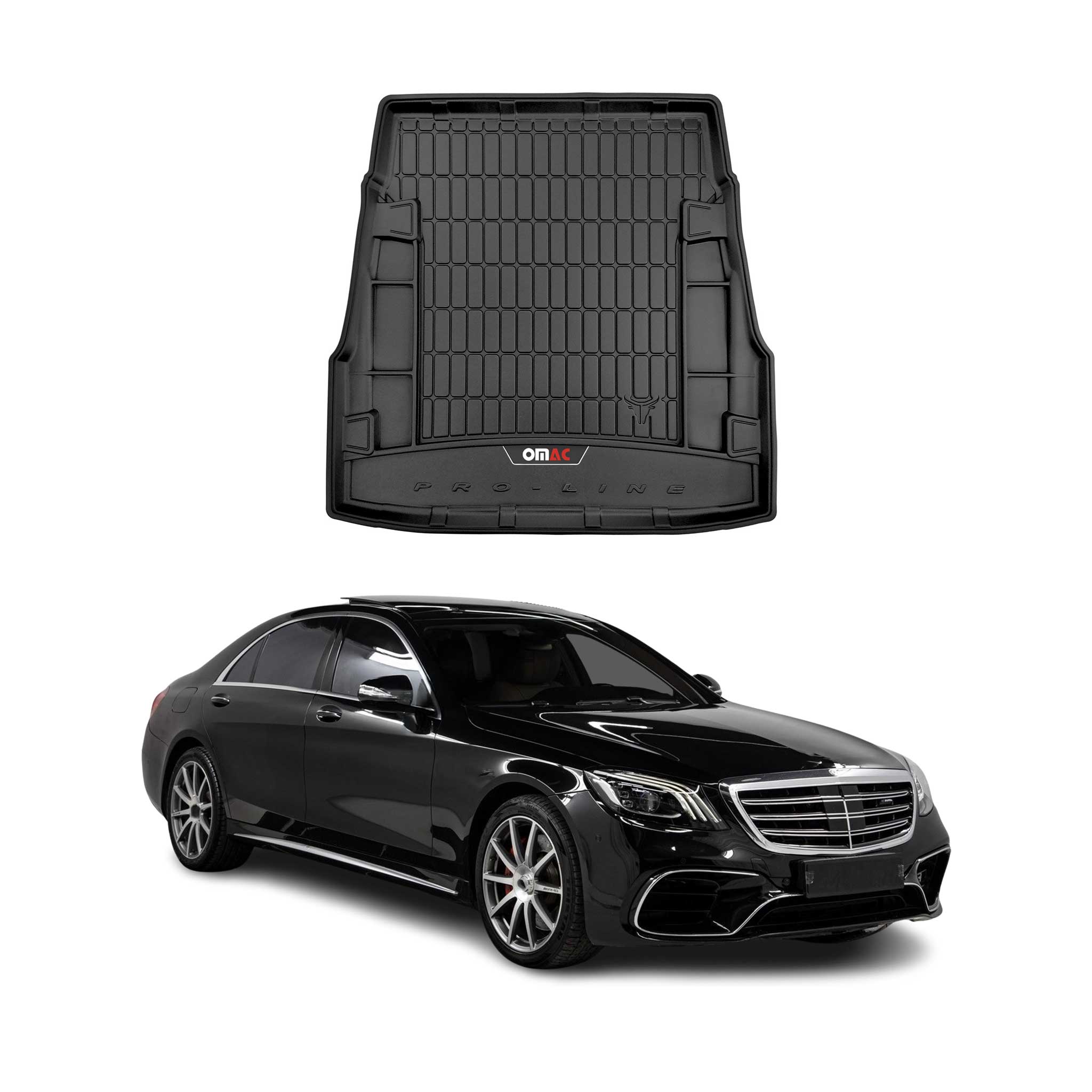 Tapis de Coffre pour Mercedes Classe S W222 2013-2020 TPE Noir