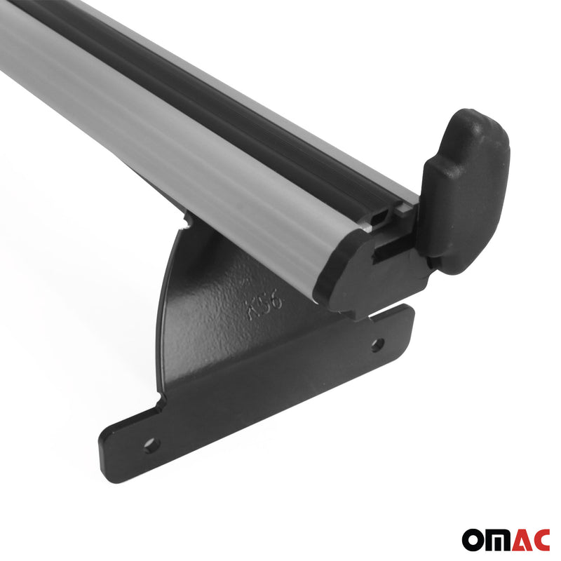 Barres de toit transversales pour Jeep Compass 2018-2025 Aluminium Gris
