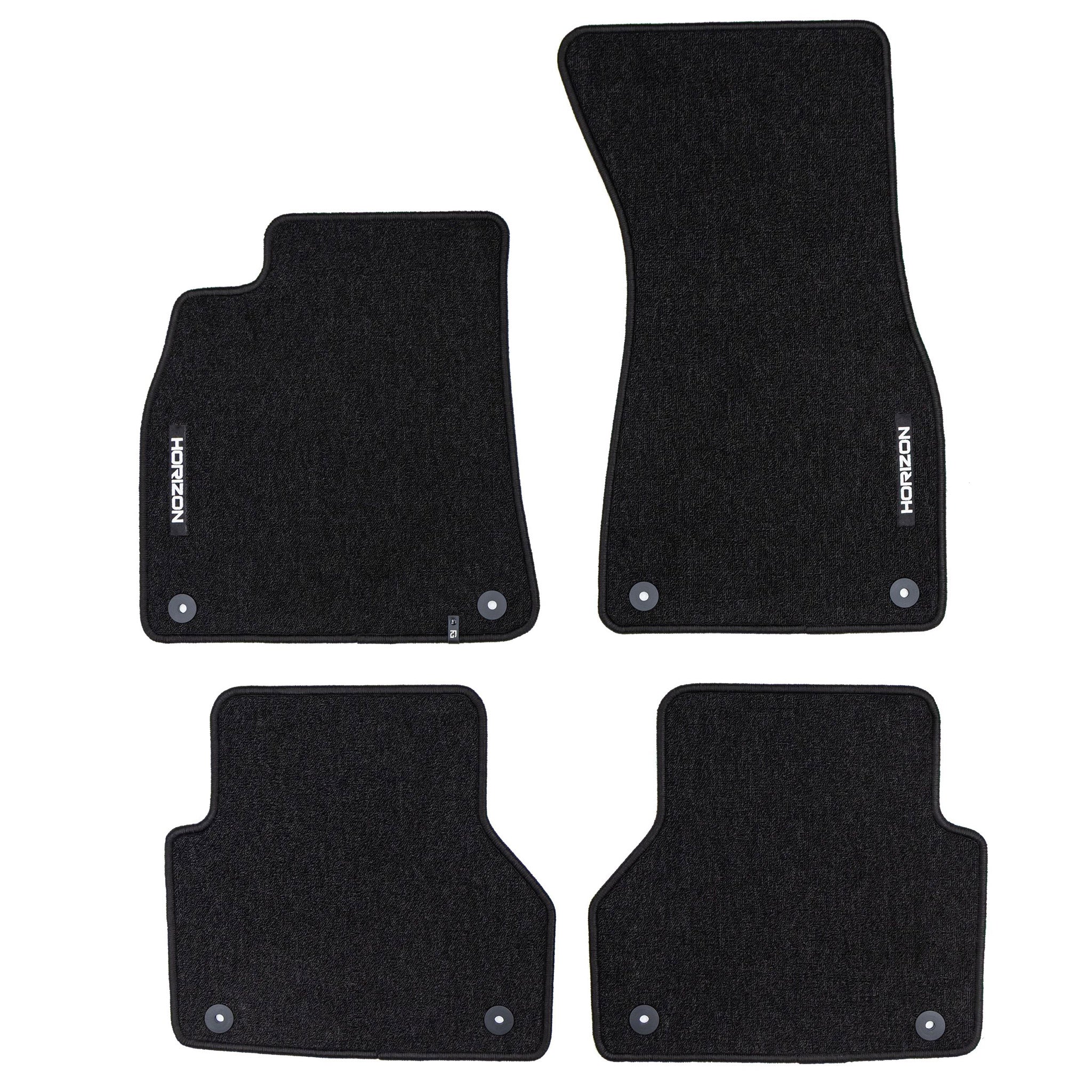 Tapis de Sol de Voiture pour Audi A7 Sportback II 2018-2026 Velours Noir 4Pcs