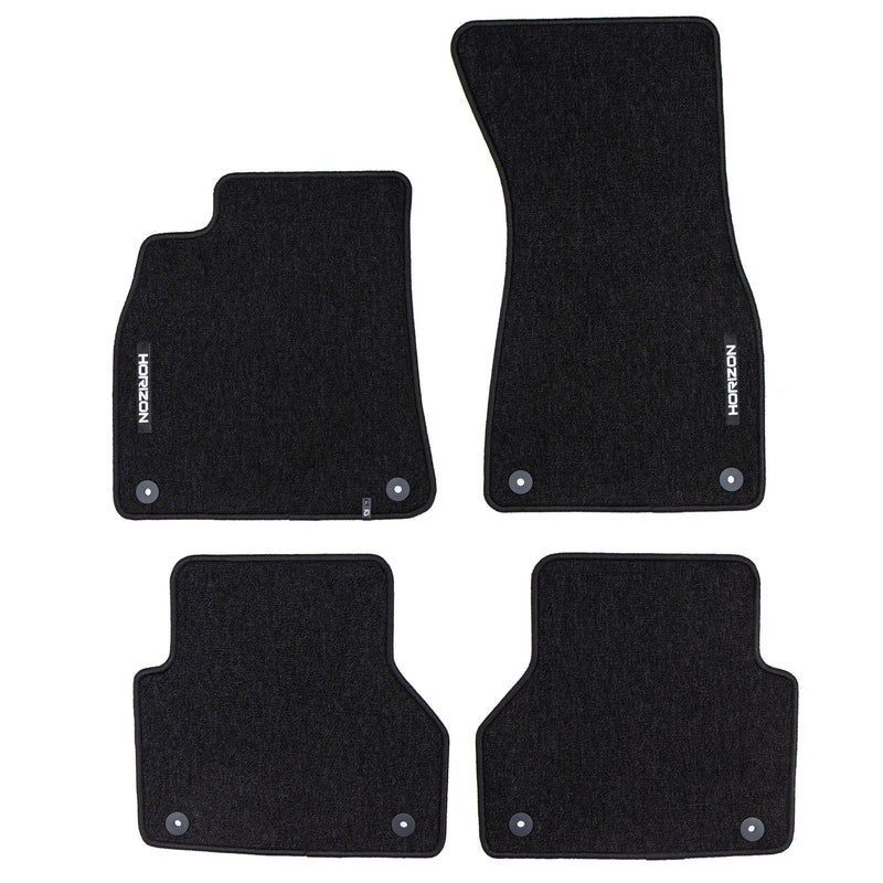 Tapis de Sol de Voiture pour Audi A7 Sportback II 2018-2025 Velours Noir 4Pcs