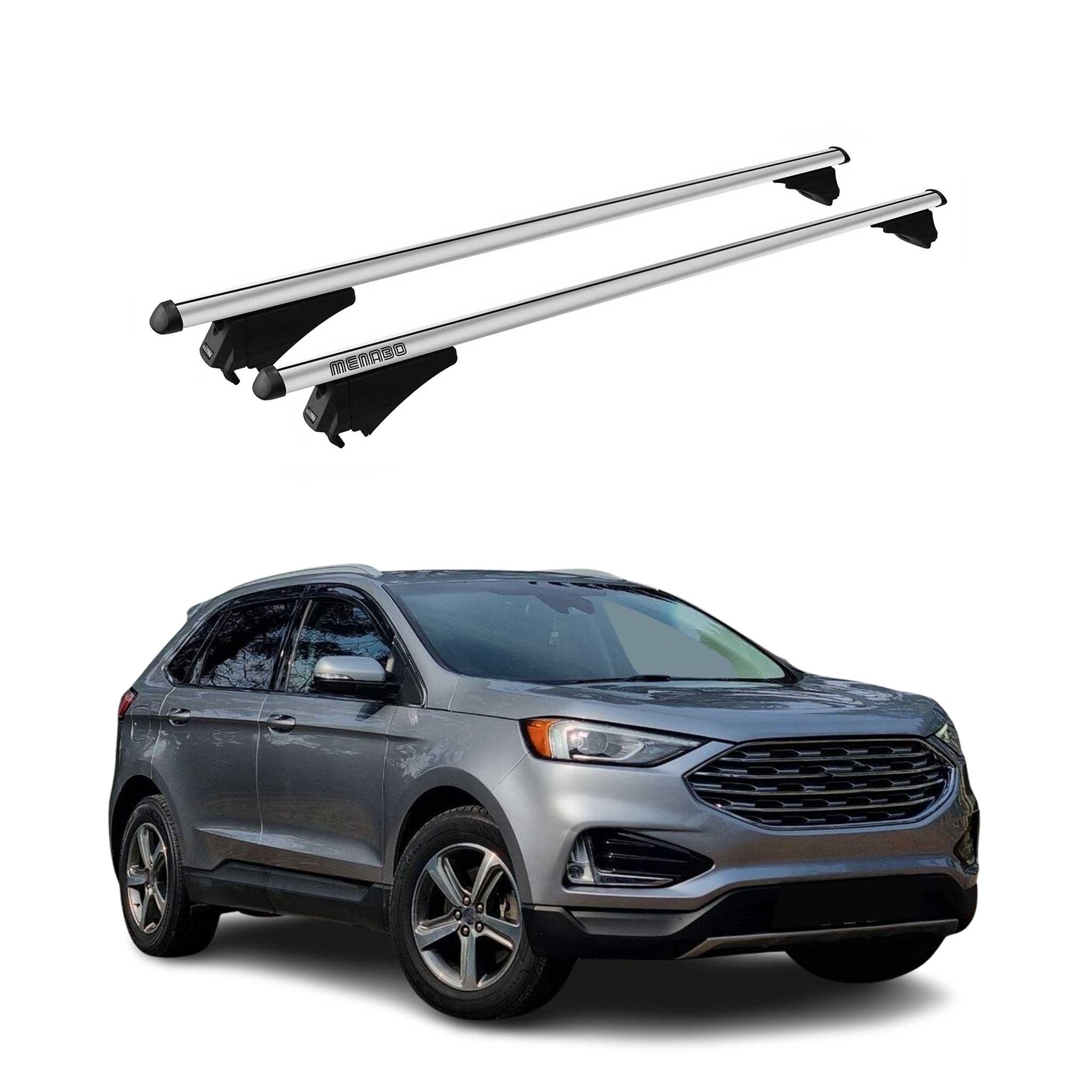 Tiger Barres de toit transversales pour Ford Edge 2016-2020 Gris