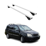 Barres de toit Transversales pour Kia Carens 2002-2006 Fer Argent