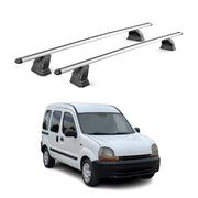 Barres de toit transversales Alu pour Renault Kangoo I 1997-2007 TÜV Gris 2Pcs
